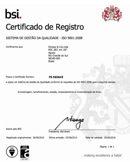 Empresa certificado ISO