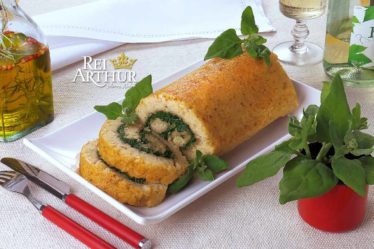 receita Rocambole de arroz com espinafre