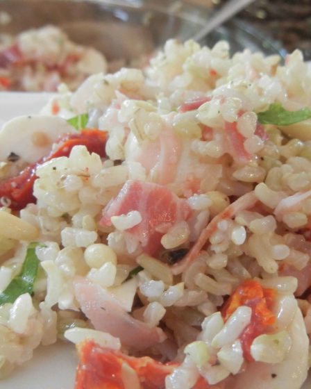 Receita Salada de Arroz Integral Italiana