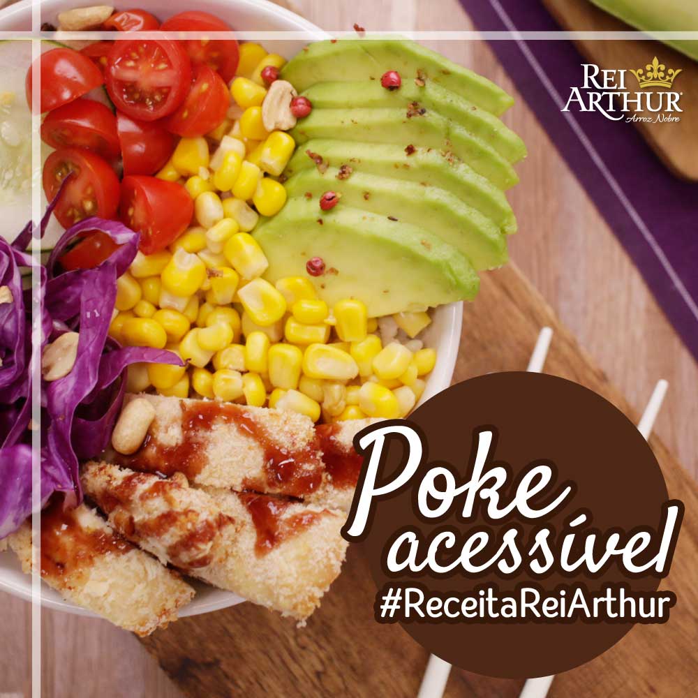 Receita de Poke acessível com frango - Blog do Arroz Rei Arthur