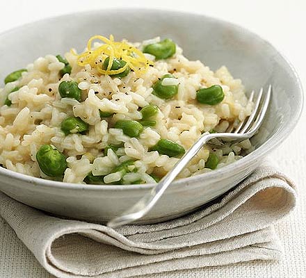 Receita de Arroz com lentilha e favas