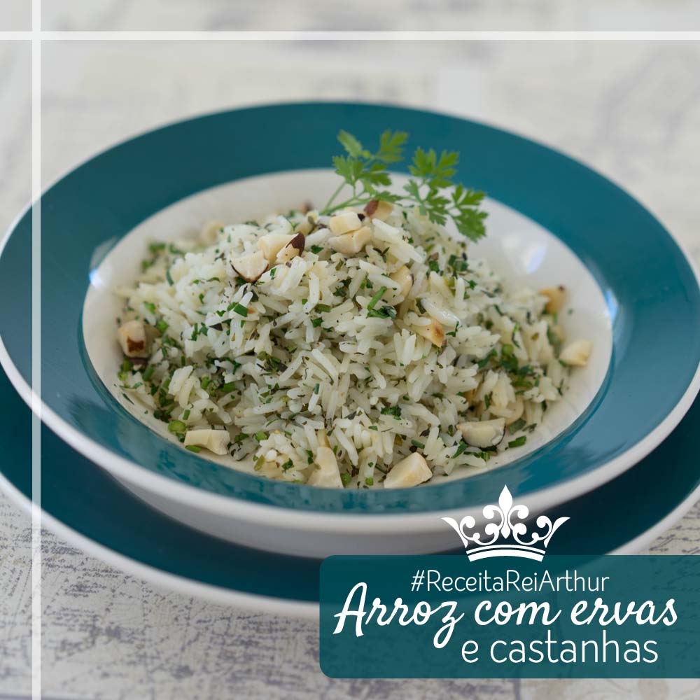 Receita Arroz Com ervas e castanhas