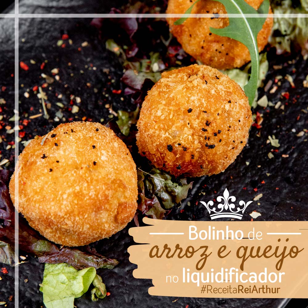 Receita bolinho de arroz e queijo no liquidificador