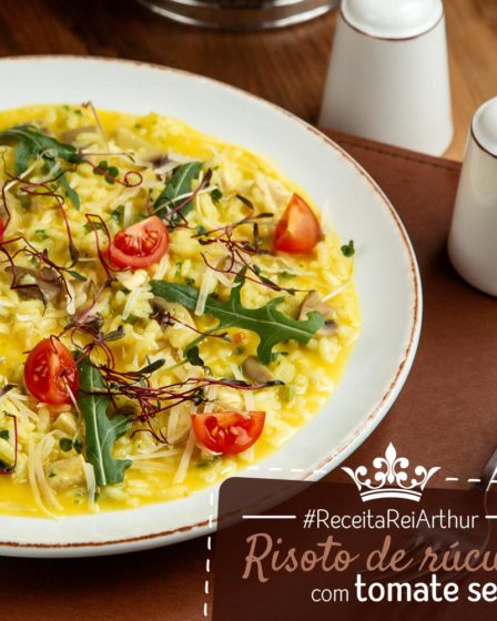 Receita risoto de rúcula com tomate seco