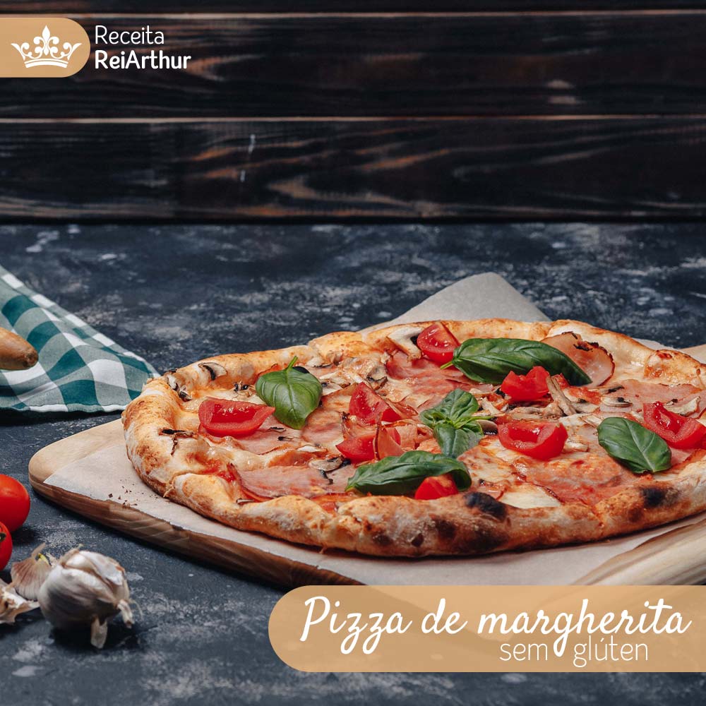 Pizza de margherita sem glúten Pizza de margherita sem glúten