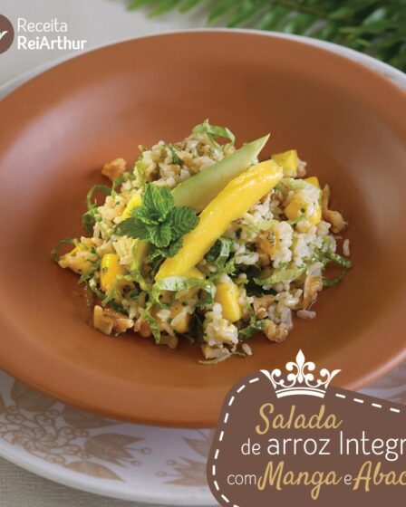 Salada de arroz Integral, manga e abacate