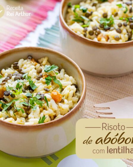 Risoto de Abóbora e lentilha