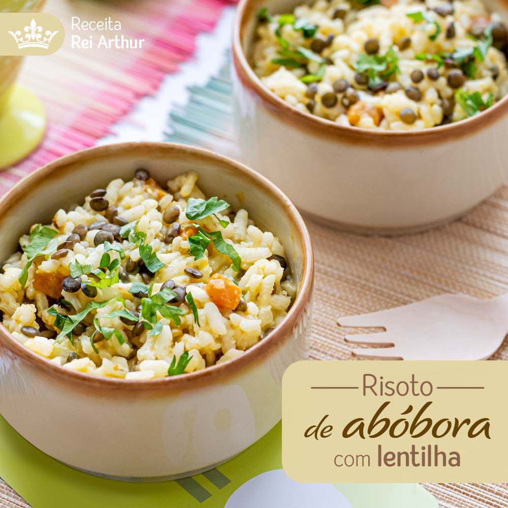 Risoto de Abóbora e lentilha Risoto de Abóbora e lentilha