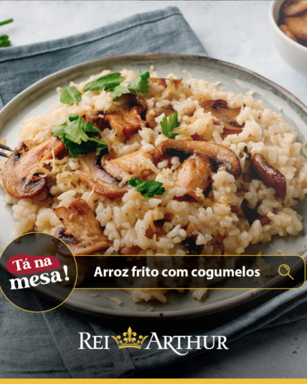 Arroz frito com cogumelos