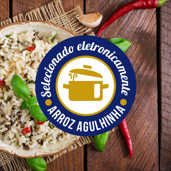 Arroz Gladiador: Arroz Agulhinha, selecionado eletronicamente
