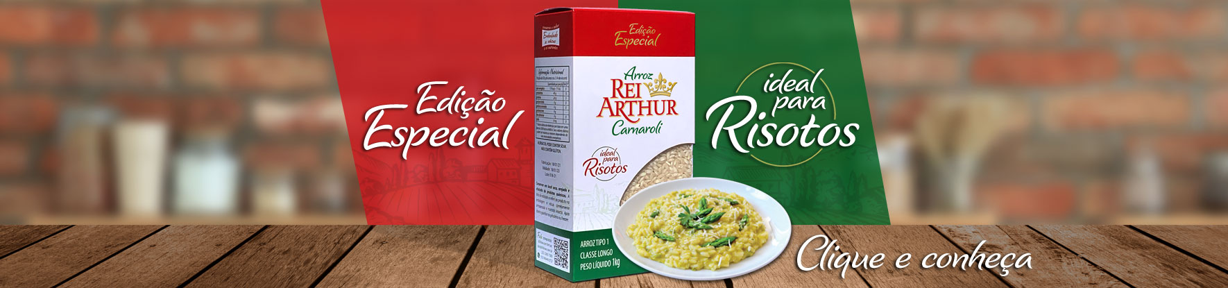 Conheça o Arroz Rei Arthur Carnaroli idela para Culinária Italiana